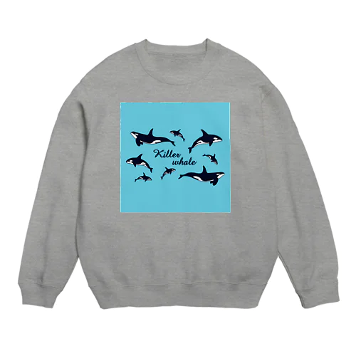 キラーホエール(ブルーバック) Crew Neck Sweatshirt