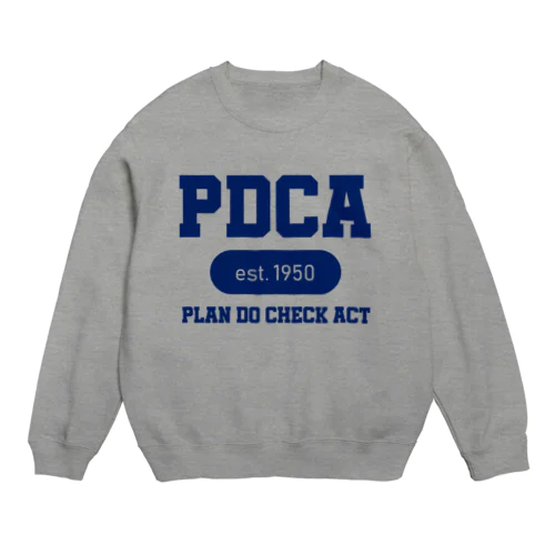 PDCA（紺） Crew Neck Sweatshirt