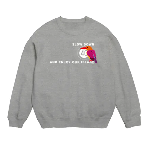 SLOWDOWNアカショウビン Crew Neck Sweatshirt