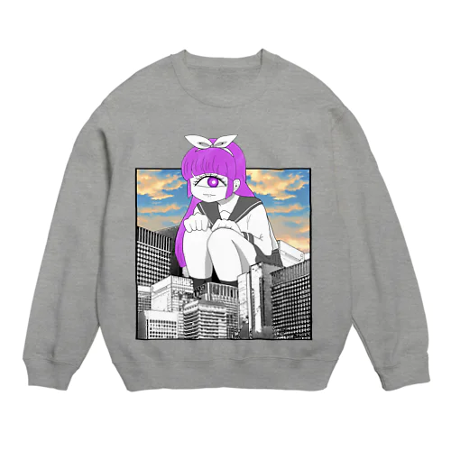 君の街の単眼娘 Crew Neck Sweatshirt