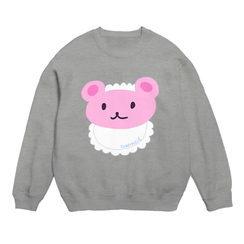 くまーめいどフェイス Crew Neck Sweatshirt