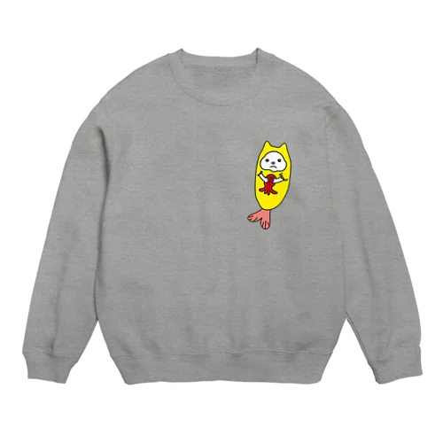 タコをもった何か Crew Neck Sweatshirt