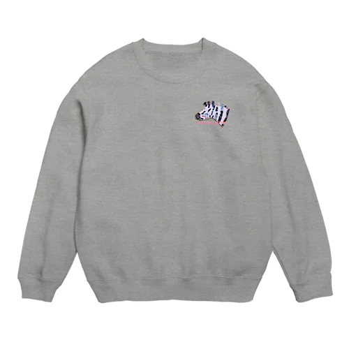 しましまなウマ Crew Neck Sweatshirt