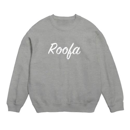 Roofa White Logo Crew Neck Sweatshirt