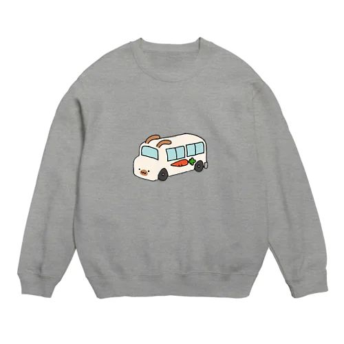 うさぎ幼稚園(白茶) Crew Neck Sweatshirt