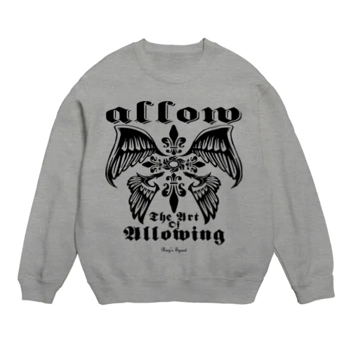 allow（BLACK） Crew Neck Sweatshirt