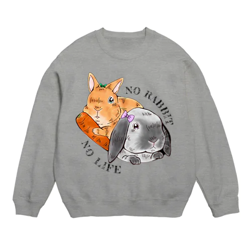 NO RABBIT NO LIFE no.3 Crew Neck Sweatshirt