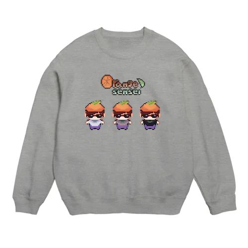 怪しげなドットオレンジ先生(ロゴあり)【オレンジ先生グッズ第2弾】 Crew Neck Sweatshirt