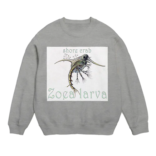 shore crab-Zoea larva「イソガニの幼生」 スウェット