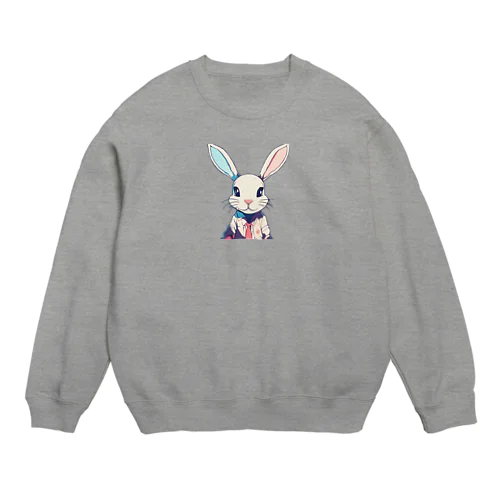 アニメーションうさぎ Crew Neck Sweatshirt