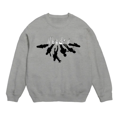 ハイタッチ　/　(楽器White) Shadow member Crew Neck Sweatshirt