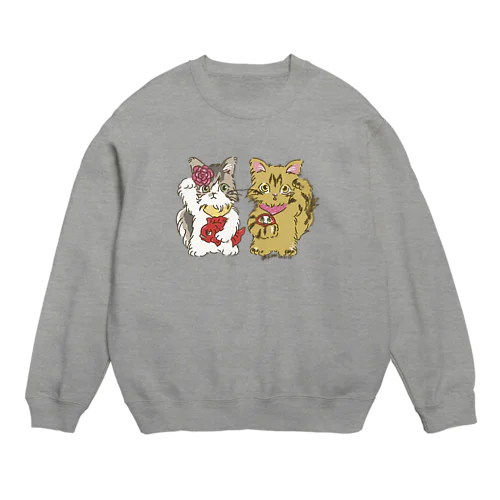 招き猫ちゃんたち Crew Neck Sweatshirt