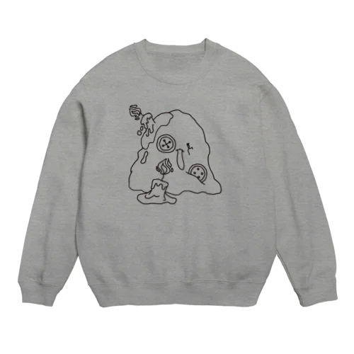 ゾンビなもんすたぁ（ハロウィン・モノクロ） Crew Neck Sweatshirt