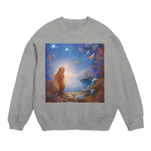 海底の人魚 Crew Neck Sweatshirt