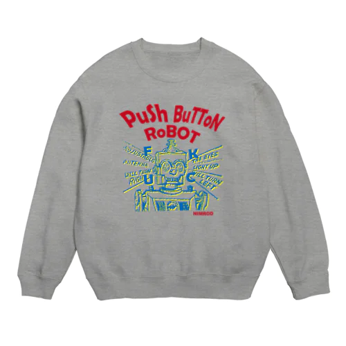 Push Button Robot Crew Neck Sweatshirt