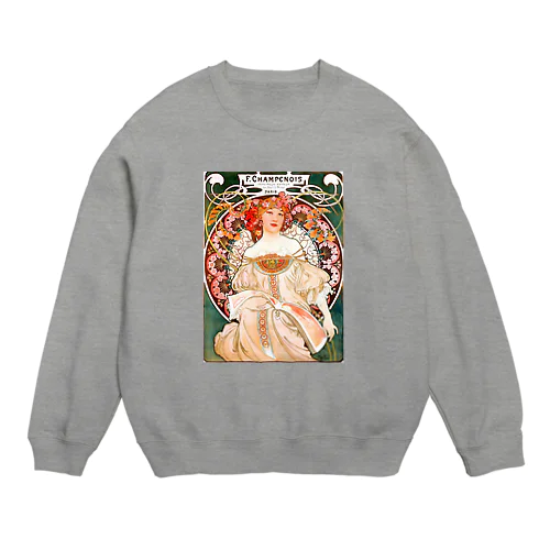 アルフォンス・ミュシャ　夢想 Crew Neck Sweatshirt