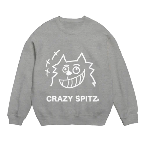 CRAZY SPITZ「HA HA HA」ver.white Crew Neck Sweatshirt