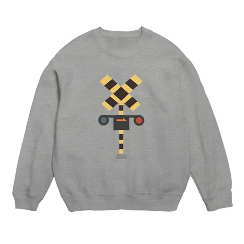 踏切 シンプル センター スウェット Crew Neck Sweatshirt