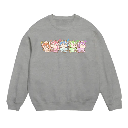 行進メムメムちゃん Crew Neck Sweatshirt