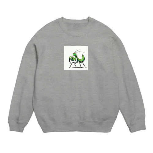 カッコいいカマキリ Crew Neck Sweatshirt