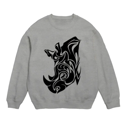 トライバルライノセラス Crew Neck Sweatshirt