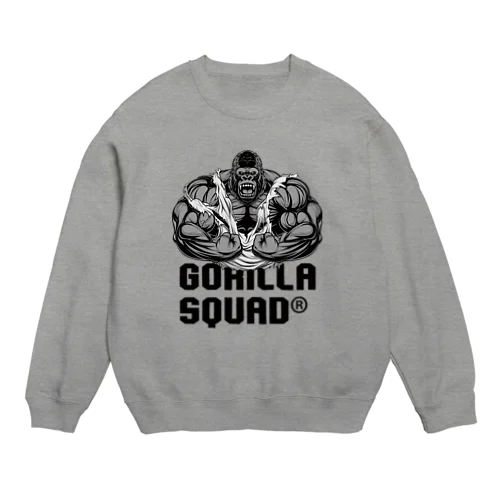 アングリーゴリラビルダー/ロゴ黒 Crew Neck Sweatshirt