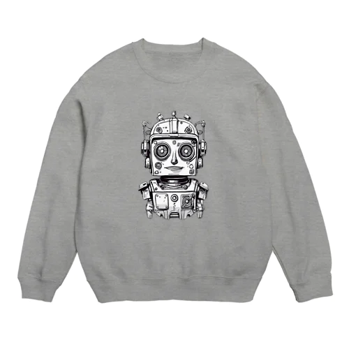 じっと見るガラクタくん Crew Neck Sweatshirt