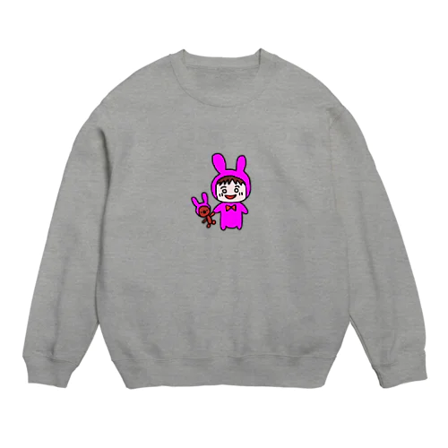 まめちゃんとクマ Crew Neck Sweatshirt