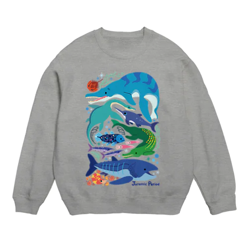 ジュラ紀の海のいきもの Crew Neck Sweatshirt