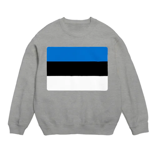 エストニアの国旗 Crew Neck Sweatshirt