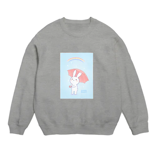 寂しがりうさぎ（雨のち晴れ） Crew Neck Sweatshirt