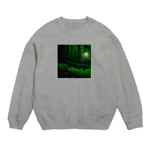 朝露が輝く森 Crew Neck Sweatshirt