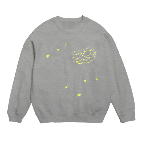 鹿とせんべい Crew Neck Sweatshirt