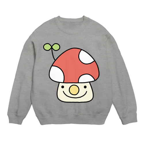 芽が出たきのこ Crew Neck Sweatshirt