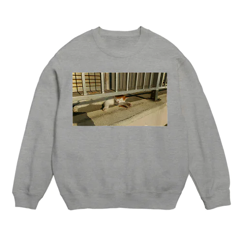 もう疲れたニャ Crew Neck Sweatshirt