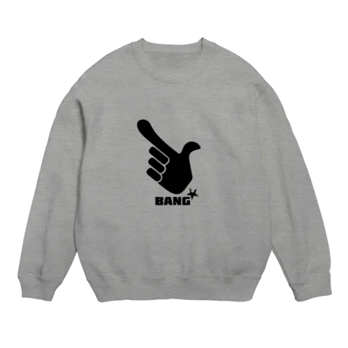 BANG 指でピストル ロゴ Crew Neck Sweatshirt