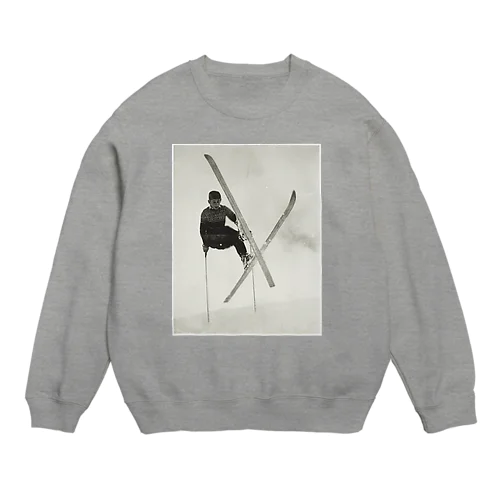 BILLY DAY, 8 OR 9 YEARS OLD, DOING A FLYING JUMP TURN Crew Neck Sweatshirt