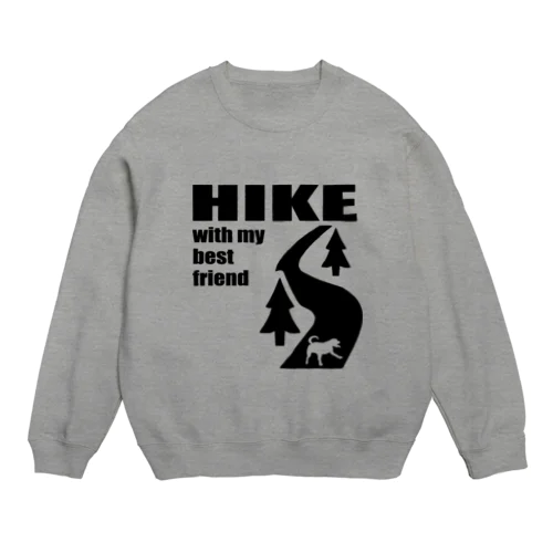 HIKE黒 Crew Neck Sweatshirt