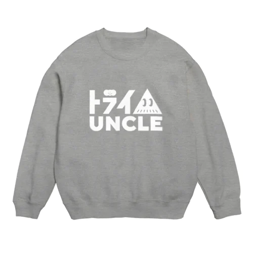 Try Uncle 白ロゴ Crew Neck Sweatshirt