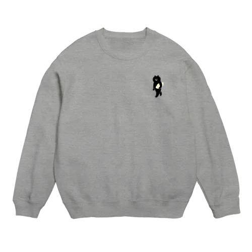 【小】餃子をMacBookのように運ぶねこ Crew Neck Sweatshirt