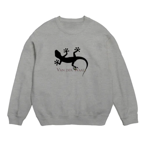 ヤモリシルエット_ロゴ入り Crew Neck Sweatshirt