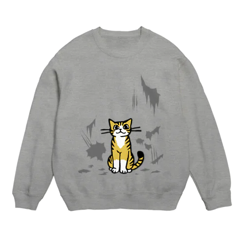 いたずらトラ猫 Crew Neck Sweatshirt