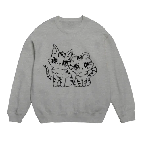 ミランヤマト２ショットかわいい Crew Neck Sweatshirt