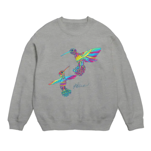 ハチドリは憧れ Crew Neck Sweatshirt