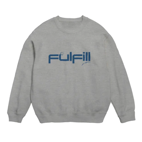 Fulfill　blue Crew Neck Sweatshirt