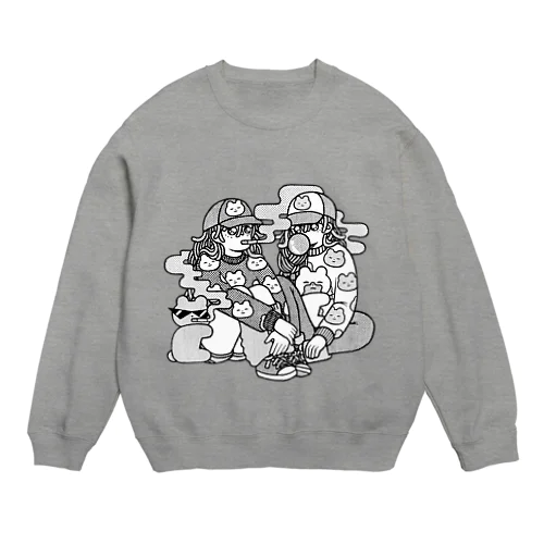 吸って吐いて Crew Neck Sweatshirt