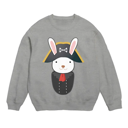 海賊になりたいウサギ Crew Neck Sweatshirt