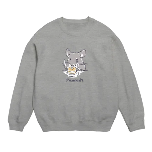 パンケーキチンチラちゃん Crew Neck Sweatshirt