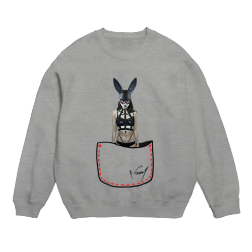 囚われの黒兎 Crew Neck Sweatshirt