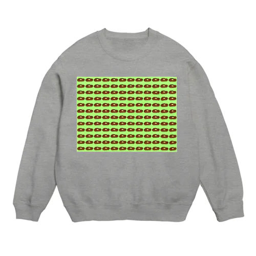 ステーキ・緑バージョン Crew Neck Sweatshirt